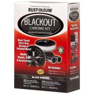 Rust Oleum Automotive Blackout Chrome Spray Paint Kit (Case of 2) 257355