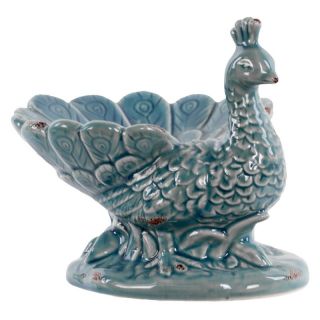 Urban Trends Ceramic Peacock Figurine Candy Bowl   Bowls & Trays