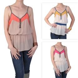 Journee Collection Juniors Tie Front Spaghetti Strap Top  