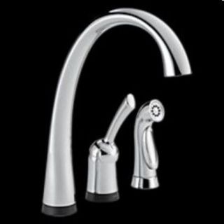 Delta 4380T DST Pilar Single Handle Kitchen Faucet in Chrome with Touch2O Technology