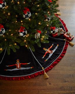 MacKenzie Childs Nutcracker Christmas Tree Skirt