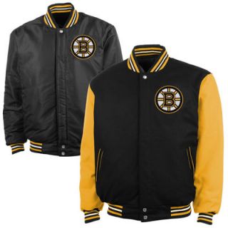 Boston Bruins Wool Reversible Varsity Jacket   Black/Gold