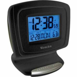 Westclox Digital LCD Alarm Clock with Date and Temperature