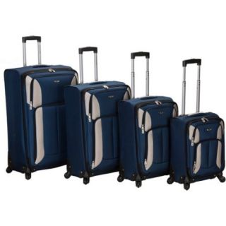 Rockland Luggage Quad 4 Piece Spinner Luggage Set
