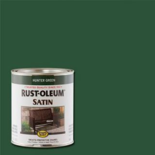 Rust Oleum Stops Rust 1 qt. Satin Hunter Green Protective Enamel Paint 7732502