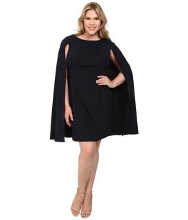 Adrianna Papell Plus Size Structured Cape Sheath Dress