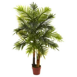 Nearly Natural 4 ft. Areca Real Touch Palm Tree   Silk Trees and Palms