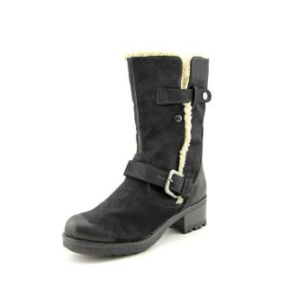 White Mountain Womens Battery Black Faux Leather Boots   18940734