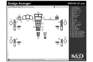 2008, 2009, 2010 Dodge Avenger Wood Dash Kits   B&I WD818A DCF   B&I Dash Kits