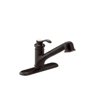 KOHLER Fairfax Single Handle Pull Out Sprayer Kitchen Faucet in Oil Rubbed Bronze K 12177 2BZ