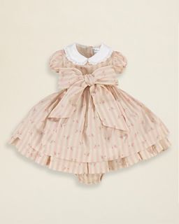 Ralph Lauren Childrenswear Infant Girls' Baby Rosebud Stripe Dress   Sizes 3 9 Months