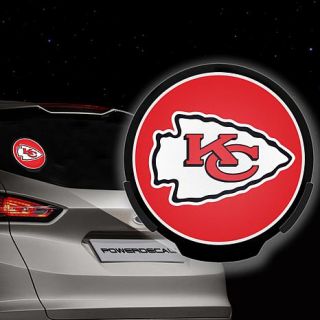 Officially Licensed NFL Motion Sensor LED Power Decal 2 Team Logo Inserts   Chiefs   8239794