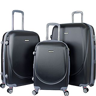 Travelers Club Luggage Barnet 2.0 3PC Round Shell Expandable Double Spinner Luggage Set