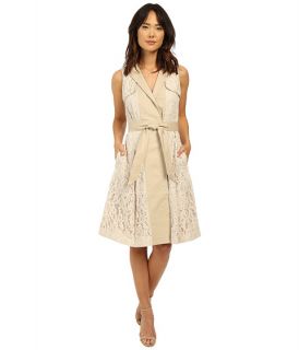Adrianna Papell Lace Flower Mesh Dress