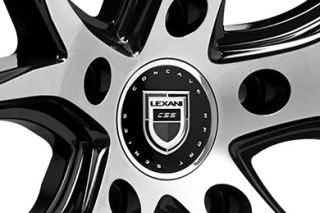 Lexani R12 2085 45 45SS   5 x 112mm Single Bolt Pattern Gloss Black with Machined Face and Stainless Steel Lip 20" x 8.5" R Twelve Wheels   Alloy Wheels & Rims